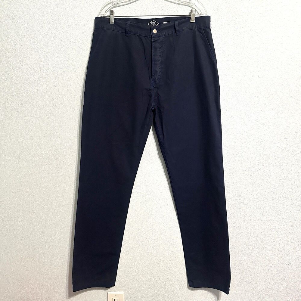 Alex Crane Pac Pants Mens 36 Indigo Blue Organic Cotton Ripstop Portugal Made
